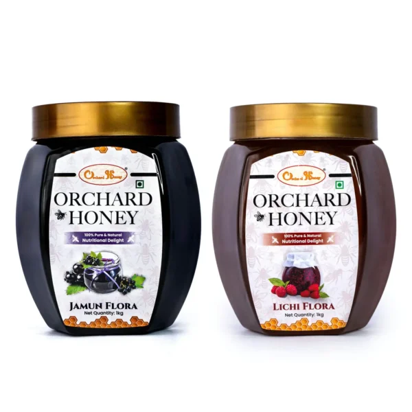 Orchard Jamun & Lychee Flora Honey 1kg Combo Pack of 2