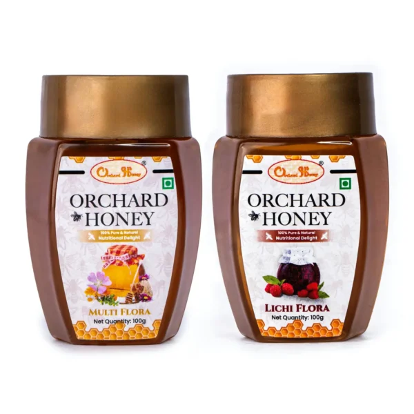 Orchard Multi Flora & Lychee Honey 100Gm Combo Pack of 2