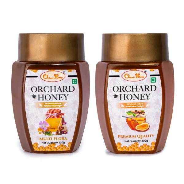 Orchard Multi Flora & Premium Quality Honey 100Gm Combo Pack of 2