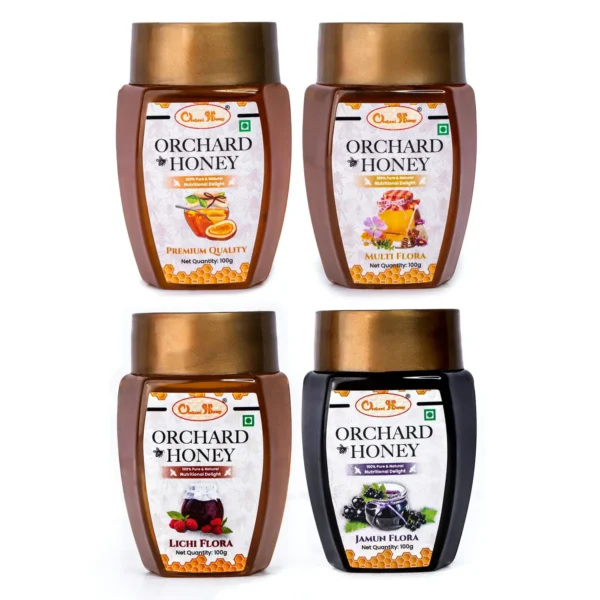 Orchard Honey Combo Pack Premium Multi Lychee & Jamun 100Gm Pack of 4