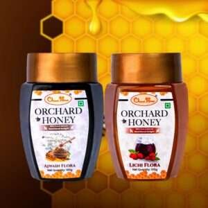 Orchard Ajwain & Lychee Flora Honey 100Gm Combo Pack of 2