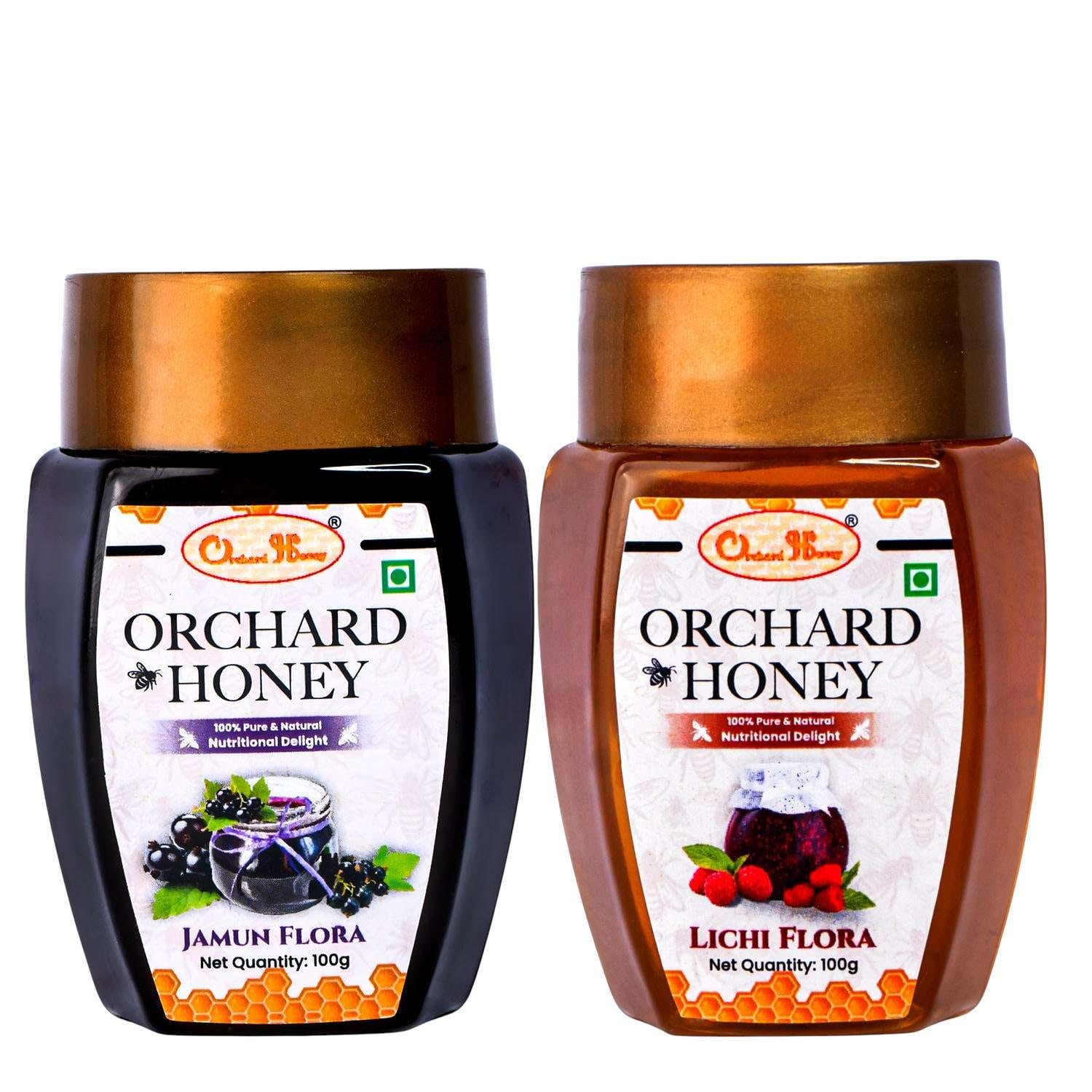Orchard Jamun & Lychee Flora Honey 100Gm Combo Pack of 2