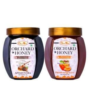Orchard Ajwain Flora & Premium Quality Honey 1kg Combo Pack of 2