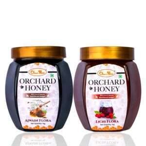 Orchard Ajwain & Lychee Flora Honey 1kg Combo Pack of 2