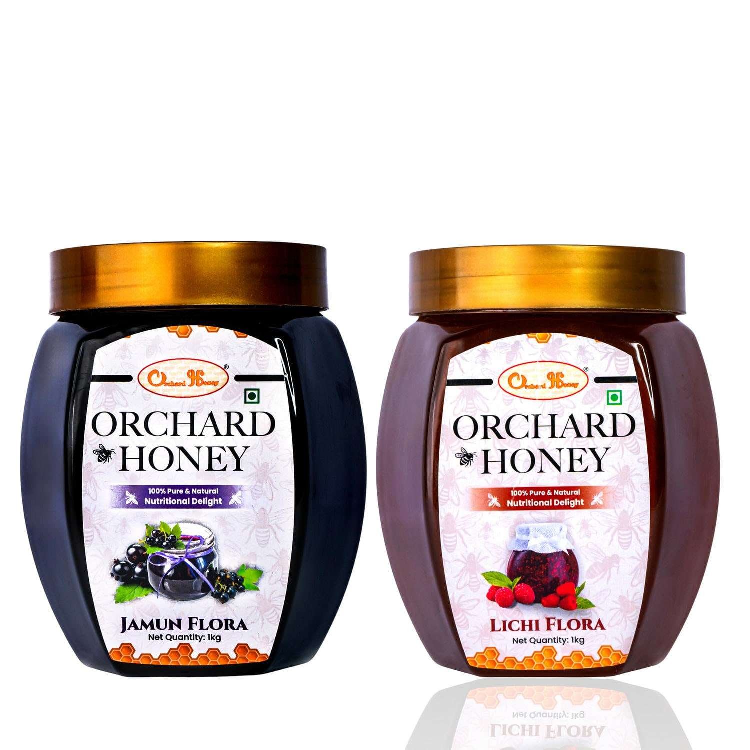 Orchard Jamun & Lychee Flora Honey 1kg Combo Pack of 2