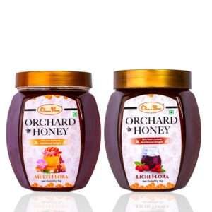 Orchard Multi Flora & Lychee Honey 1kg Combo Pack of 2