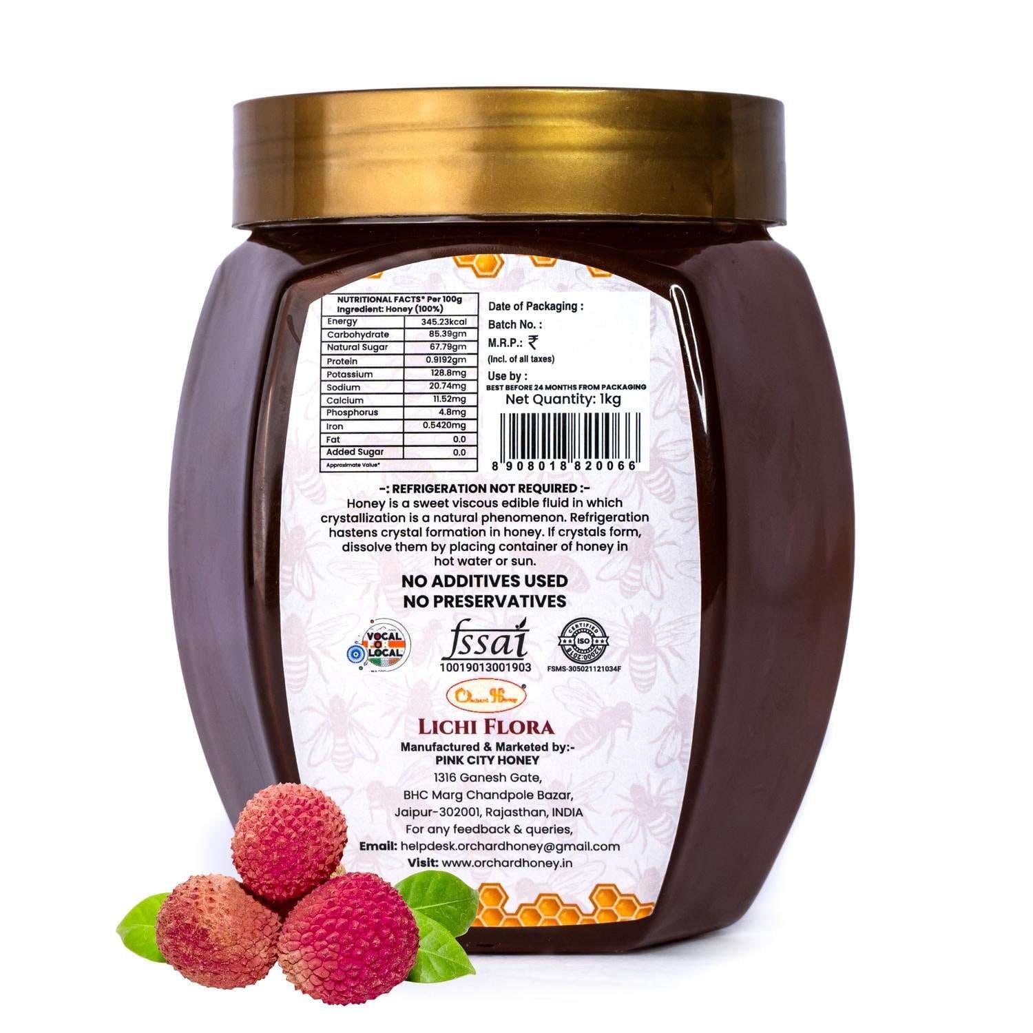 Orchard Jamun & Lychee Flora Honey 1kg Combo Pack of 2 - Image 6
