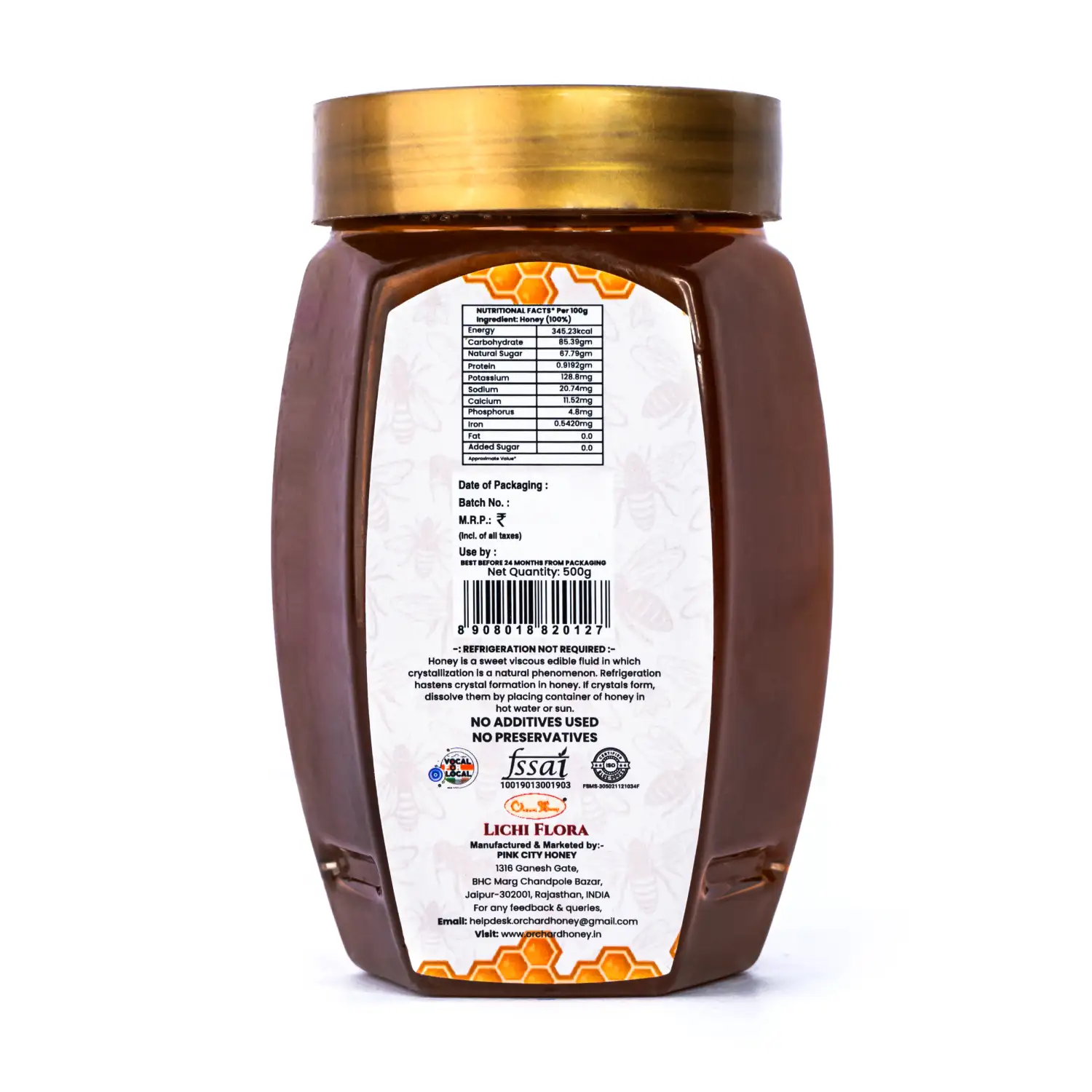 Orchard Ajwain & Lychee Flora Honey 500Gm Combo Pack of 2 - Image 7