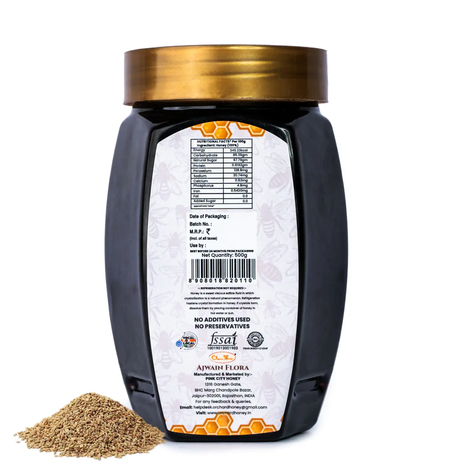 Orchard Ajwain & Lychee Flora Honey 500Gm Combo Pack of 2 - Image 6