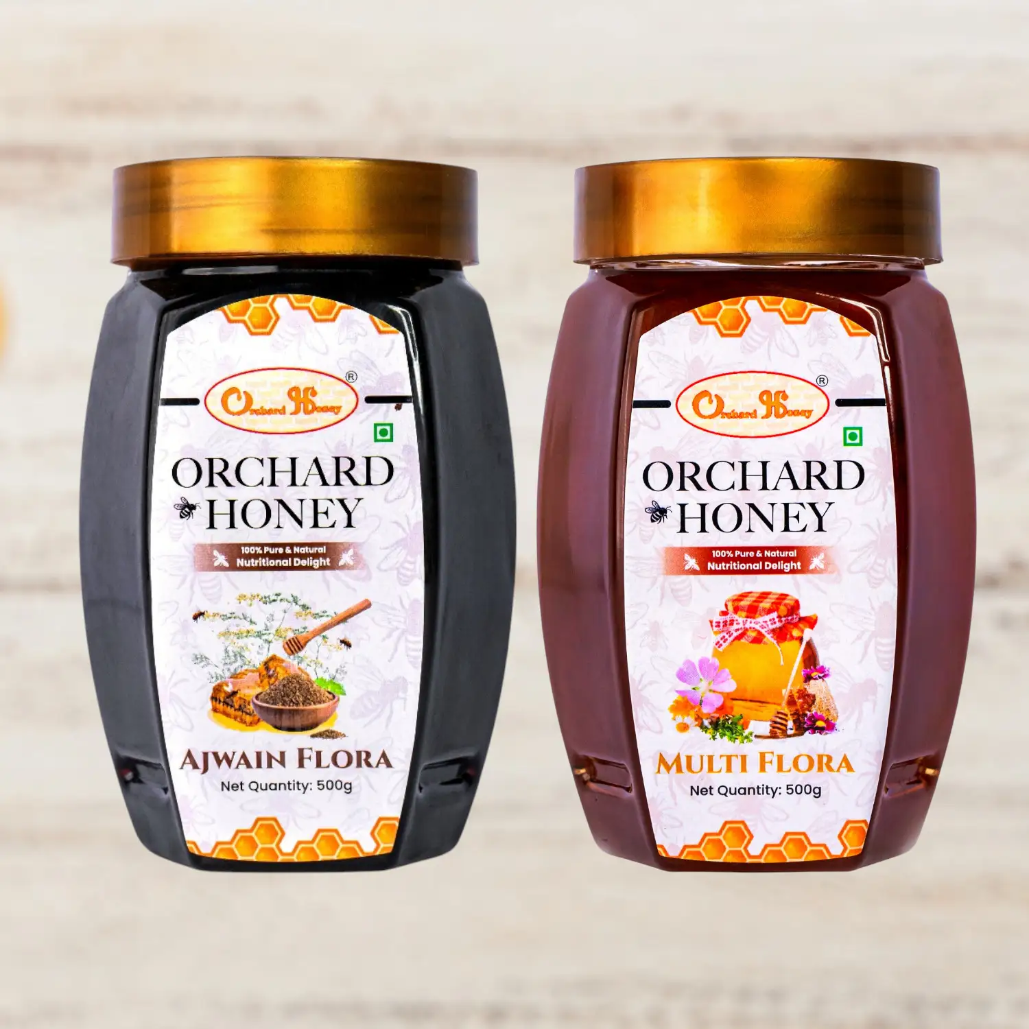 Orchard Ajwain & Multi Flora Honey 500Gm Combo Pack of 2 - Image 4