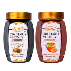 Orchard Honey Combo Pack Ajwain & Premium 500Gm Pack of 2