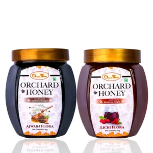 Orchard Ajwain & Lychee Flora Honey 1kg Combo Pack of 2
