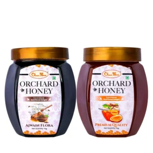 Orchard Ajwain Flora & Premium Quality Honey 1kg Combo Pack of 2