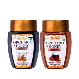 Orchard Ajwain & Lychee Flora Honey 100Gm Combo Pack of 2