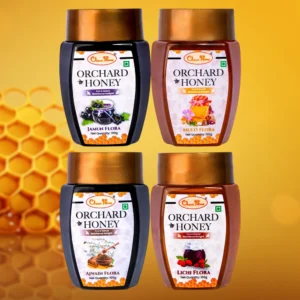Orchard Honey Combo Pack Jamun Ajwain Lychee & Multi 100Gm Pack of 4