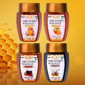 Orchard Honey Combo Pack Ajwain Lychee Premium & Multi 100Gm Pack of 4